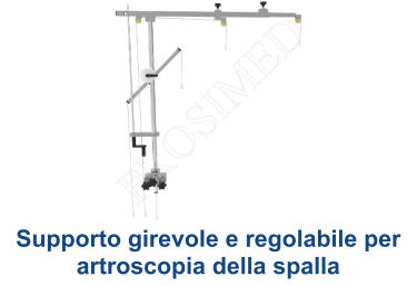 Supporto girevole e regolabile per artroscopia della spalla