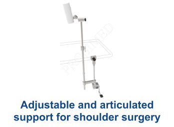 Adjustable and articulated support for shoulder surgery