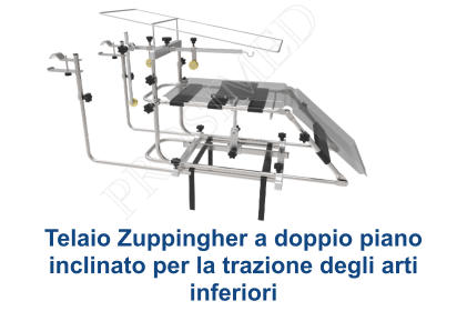 Telaio Zuppingher a doppio piano inclinato per la trazione degli arti  inferiori